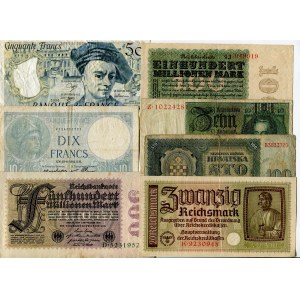 Europe Lot of 20 Banknotes 1923 - 2000