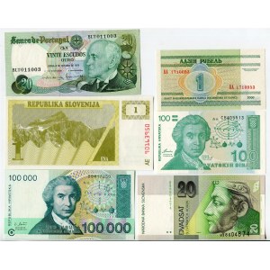 Europe Lot of 13 Banknotes 1961 - 2000