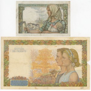 France Lot of 3 Banknotes 1942 - 1992