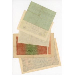 Germany - Weimar Republic Lot of 5 Banknotes 1923