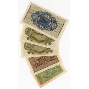 Germany - Third Reich Lot of 6 Banknotes 1939 - 1940
