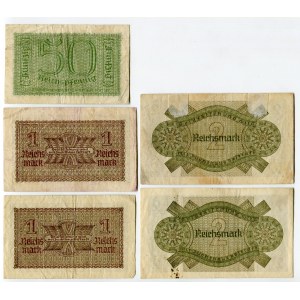 Germany - Third Reich Lot of 5 Banknotes 1940 - 1945