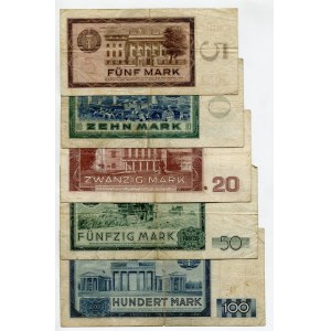 Germany - DDR Lot of 5 Banknotes 1964