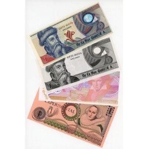 Great Britain Lot of 4 De La Rue Test Banknotes 2000 th (ND)