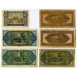 Greece Lot of 6 Banknotes 1940 - 1950