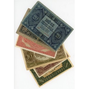 Hungary Lot of 6 Banknotes 1919 - 1920