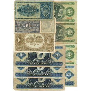 Hungary Lot of 11 Banknotes 1920 - 1965