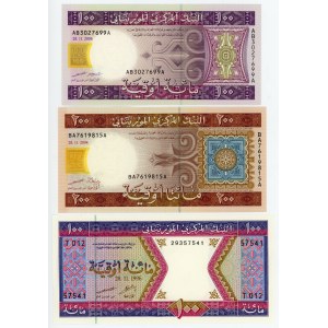 Mauritania Lot of 3 Banknotes 1996 - 2006