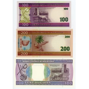Mauritania Lot of 3 Banknotes 1996 - 2006