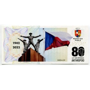Czech Republic 80 Korun 2022 80th Anniversary of the Operation Anthropoid