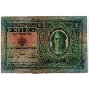 Czechoslovakia 100 Korun 1919 (ND) Adhesive Stamp