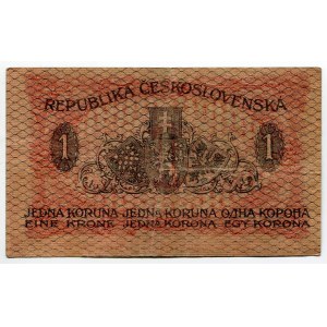 Czechoslovakia 1 Koruna 1919 Fancy Number
