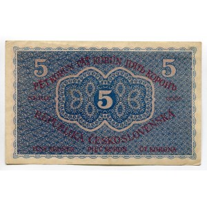 Czechoslovakia 5 Korun 1919 Low Number