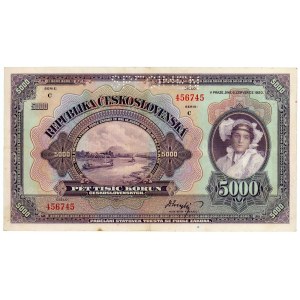 Czechoslovakia 5000 Korun 1920 Specimen