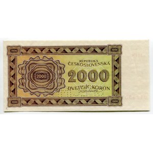 Czechoslovakia 2000 Koruna 1945 Specimen