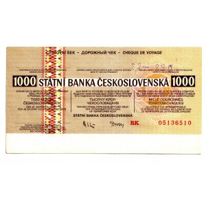 Czechoslovakia Travel Check 1000 Korun 1989 (ND)