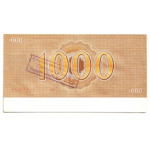 Czechoslovakia Travel Check 1000 Korun 1989 (ND)