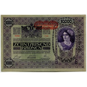 Austria 10000 Kronen 1918 (1919) Overprint
