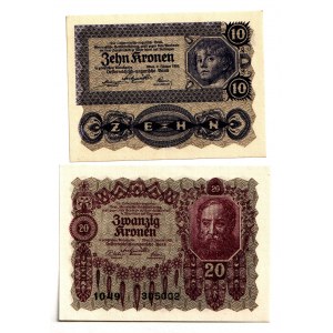 Austria 10-20 Kronen 1922