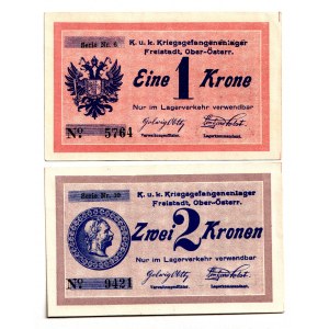Austria Freistadt 1 - 2 Krone 1919 (ND) Lagergeld