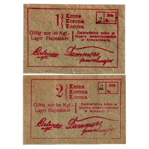Austria Hajmasker 1-2 Korona 1918 (ND) Lagergeld