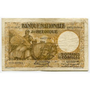 Belgium 50 Francs - 10 Belgas 1927
