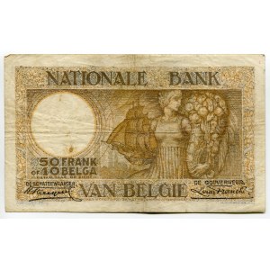 Belgium 50 Francs - 10 Belgas 1927