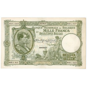 Belgium 1000 Francs 1937