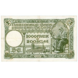 Belgium 1000 Francs 1939