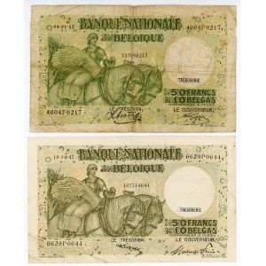 Belgium 2 x 50 Francs / 10 Belgas 1942 - 1947