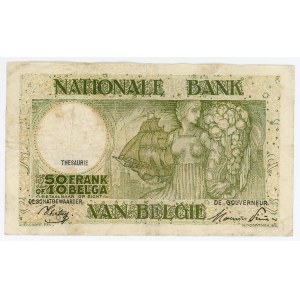 Belgium 50 Francs / 10 Belgas 1944