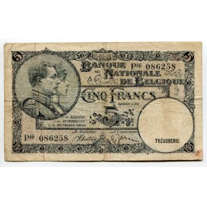 Belgium 5 Francs 1938