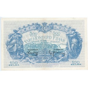 Belgium 500 Francs / 100 Belgas 1938