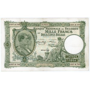Belgium 999 Francs / 200 Belgas 1941