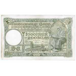 Belgium 999 Francs / 200 Belgas 1941