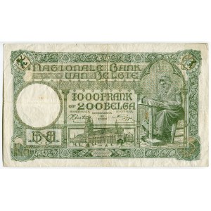 Belgium 1000 Francs / 200 Belgas 1941