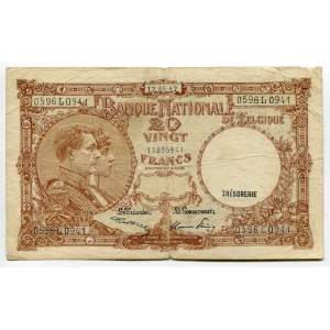Belgium 20 Francs 1947