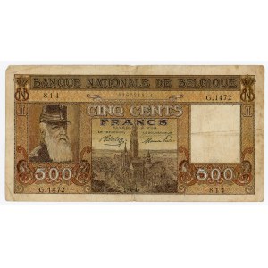 Belgium 500 Francs 1945