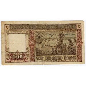 Belgium 500 Francs 1945