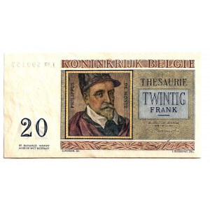 Belgium 20 Francs 1956