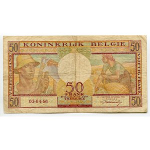 Belgium 50 Francs 1956
