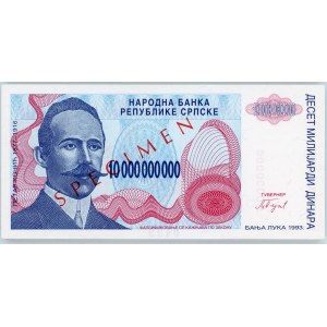 Bosnia & Herzegovina 50 x 10000000000 Dinara 1993 Specimen