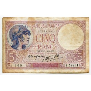 France 5 Francs 1939