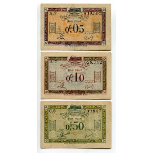 France Saar RCFTO 0.05 - 0.10 - 0.50 Francs 1923 (ND)