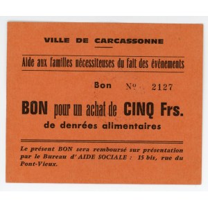 France Ville de Carcassonne 5 Francs (ND) Notgeld
