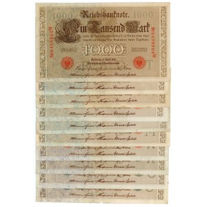 Germany - Empire 10 x 1000 Mark 1910