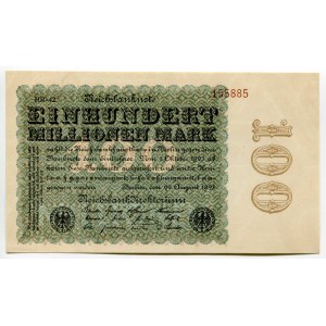 Germany - Weimar Republic 100 Millionen Mark 1923