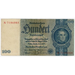 Germany - Third Reich 100 Reichsmark 1935