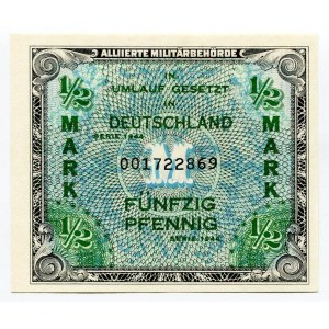 Germany - Third Reich 1/2 Reichsmark 1944 Allied Military Currency