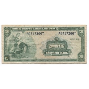 Germany - FRG 20 Deutsche Mark 1949